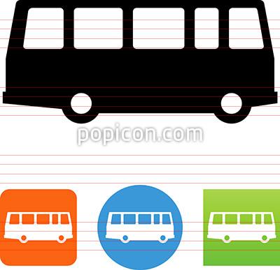 400x387 Vector Side View Bus Icon