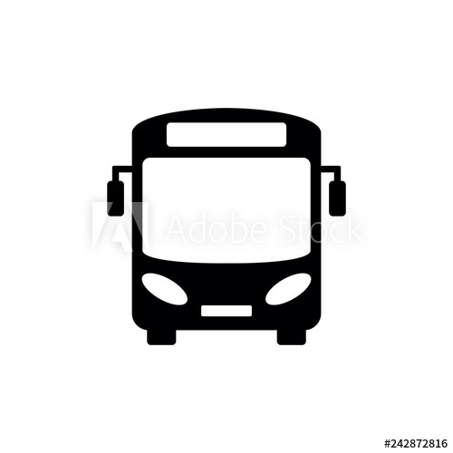 500x500 Bus Icon Vector Black Bus Icon Isolated On White Background