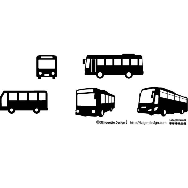 Bus Silhouettes Vector 660x660 Bus Silhouettes Vector