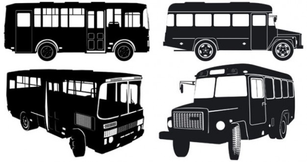 Bus Silhouette Vector 626x331 Bus Silhouette Vector