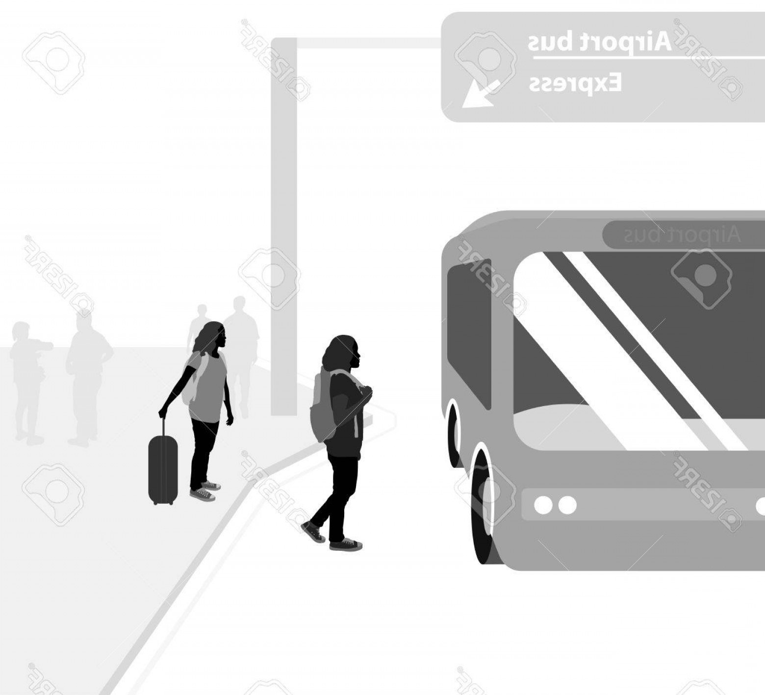 Photostock Vector Bus Service Vector Silhouette Airport Bus 1560x1417 Photostock Vector Bus Service Vector Silhouette Airport Bus