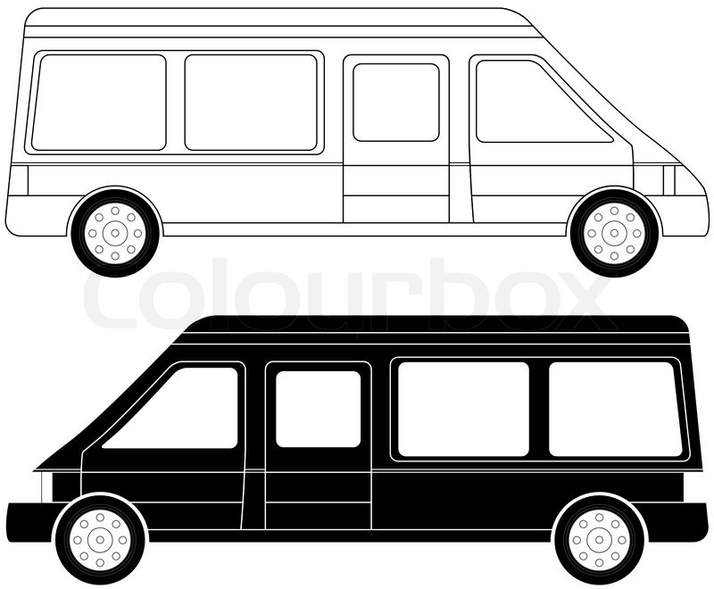 Set Of Two Mini Bus Silhouette Stock Vector Colourbox 800x660 Set Of Two Mini Bus Silhouette Stock Vector Colourbox