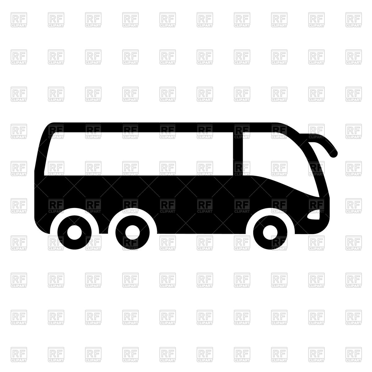 Silhouette Of Bus Vector Image Of Objects 1200x1200 Silhouette Of Bus Vector Image Of Objects
