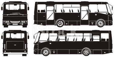 Vector City Bus Silhouettes Stock Vectors 379x190 Vector City Bus Silhouettes Stock Vectors