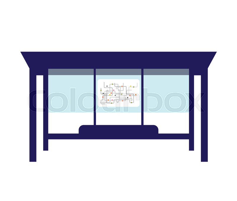 800x679 Bus Stop Isolated Bus Station Vector Stock Vector Colourbox