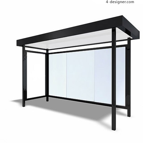 460x460 Designer Bus Stop Advertising Vector Material