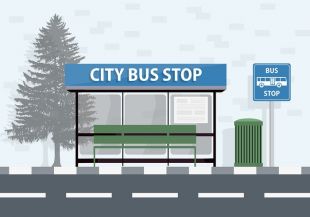 310x217 Free City Bus Stop Vector Background Free Vectors Ui Download