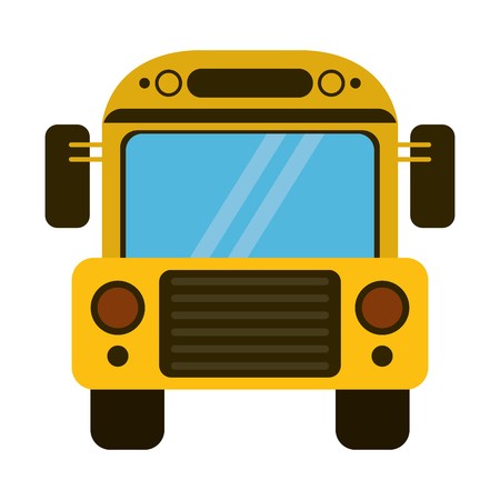 450x450 School Bus Frontview Symbol Vector Illustration Graphic Design