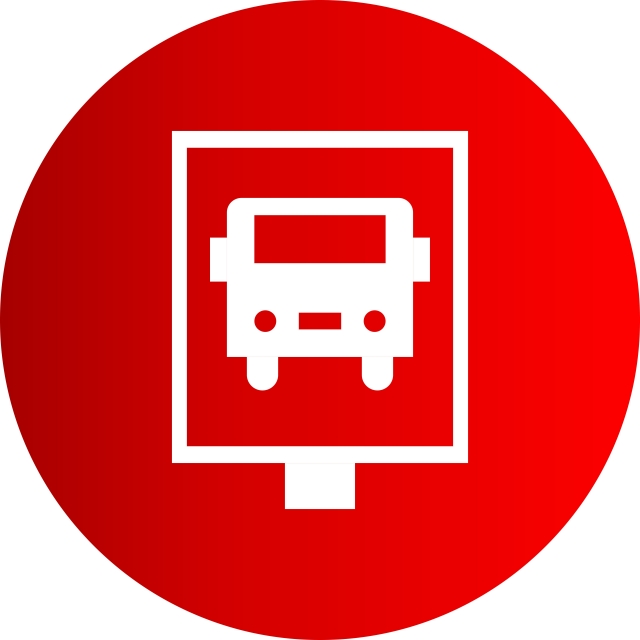 640x640 Vector Bus Stop Icon, Bus Stop, Bus Station, Transport Png
