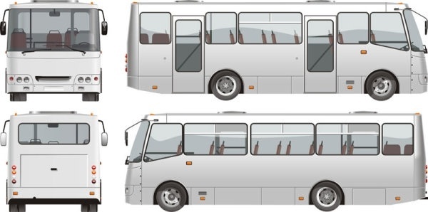 Passenger Bus Free Vector Download 600x298 Passenger Bus Free Vector Download