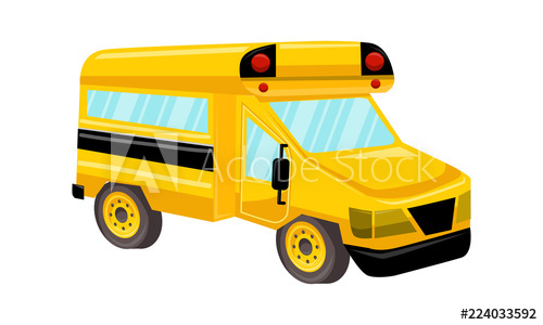 School Bus Template Vector Isolated Design 500x300 School Bus Template Vector Isolated Design
