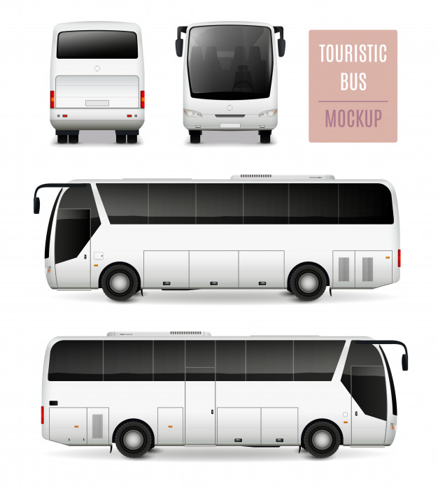 Touristic Bus Realistic Advertising Template Vector Free Download 626x695 Touristic Bus Realistic Advertising Template Vector Free Download