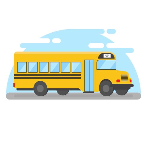 School Bus Vector Illustration 490x490 School Bus Vector Illustration