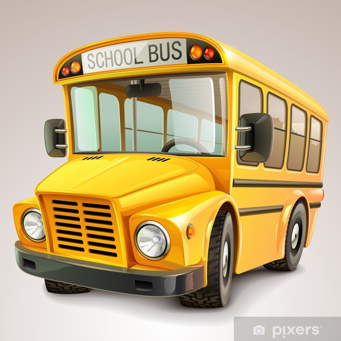 School Bus Vector Illustration Wall Mural We Live 700x700 School Bus Vector Illustration Wall Mural We Live