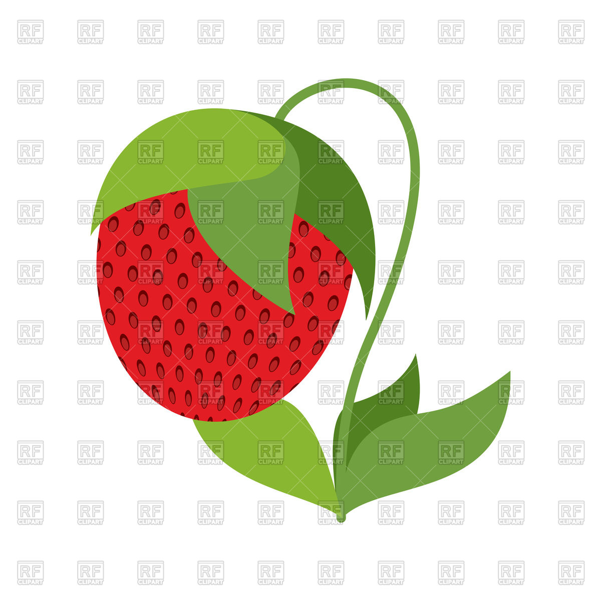 1200x1200 Strawberry On Bush Vector Image Of Signs, Symbols, Maps