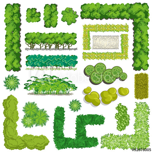 Trees And Bush Item Top View Top Side For Landscape Design 500x500 Trees And Bush Item Top View Top Side For Landscape Design