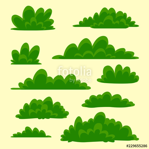 Vector Cartoon Hand Drawn Grass Bush Isolated Illustration 500x500 Vector Cartoon Hand Drawn Grass Bush Isolated Illustration