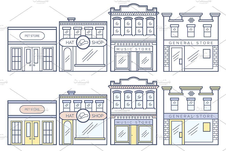 Business Building Vector