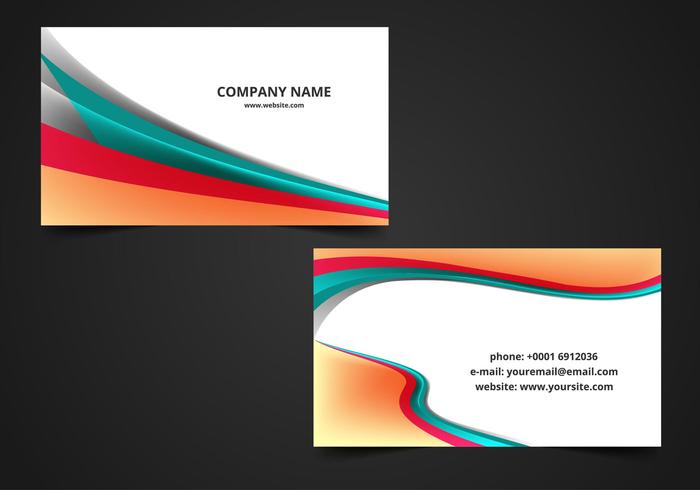 700x490 Free Vector Wave Visiting Card Background