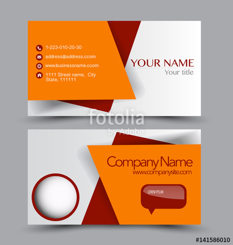 Business Card Design Set Template For Company Corporate Style 475x500 Business Card Design Set Template For Company Corporate Style