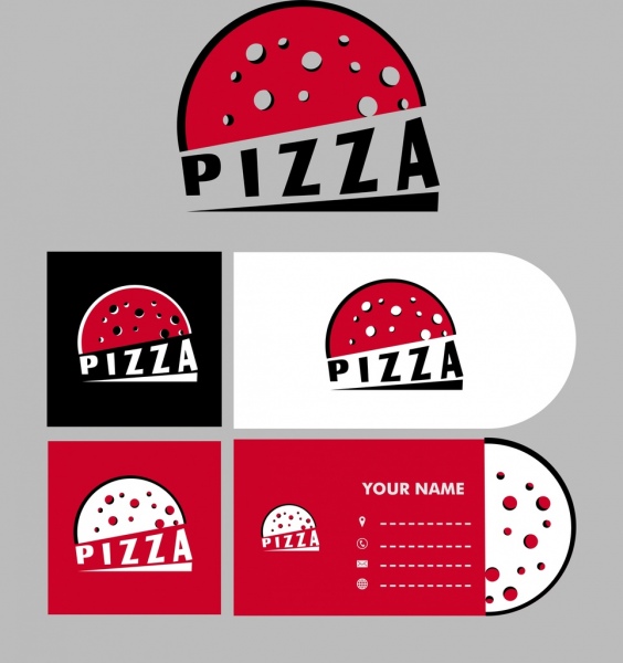 564x600 Fast Food Business Card Pizza Icon Isolation Free Vector In Adobe