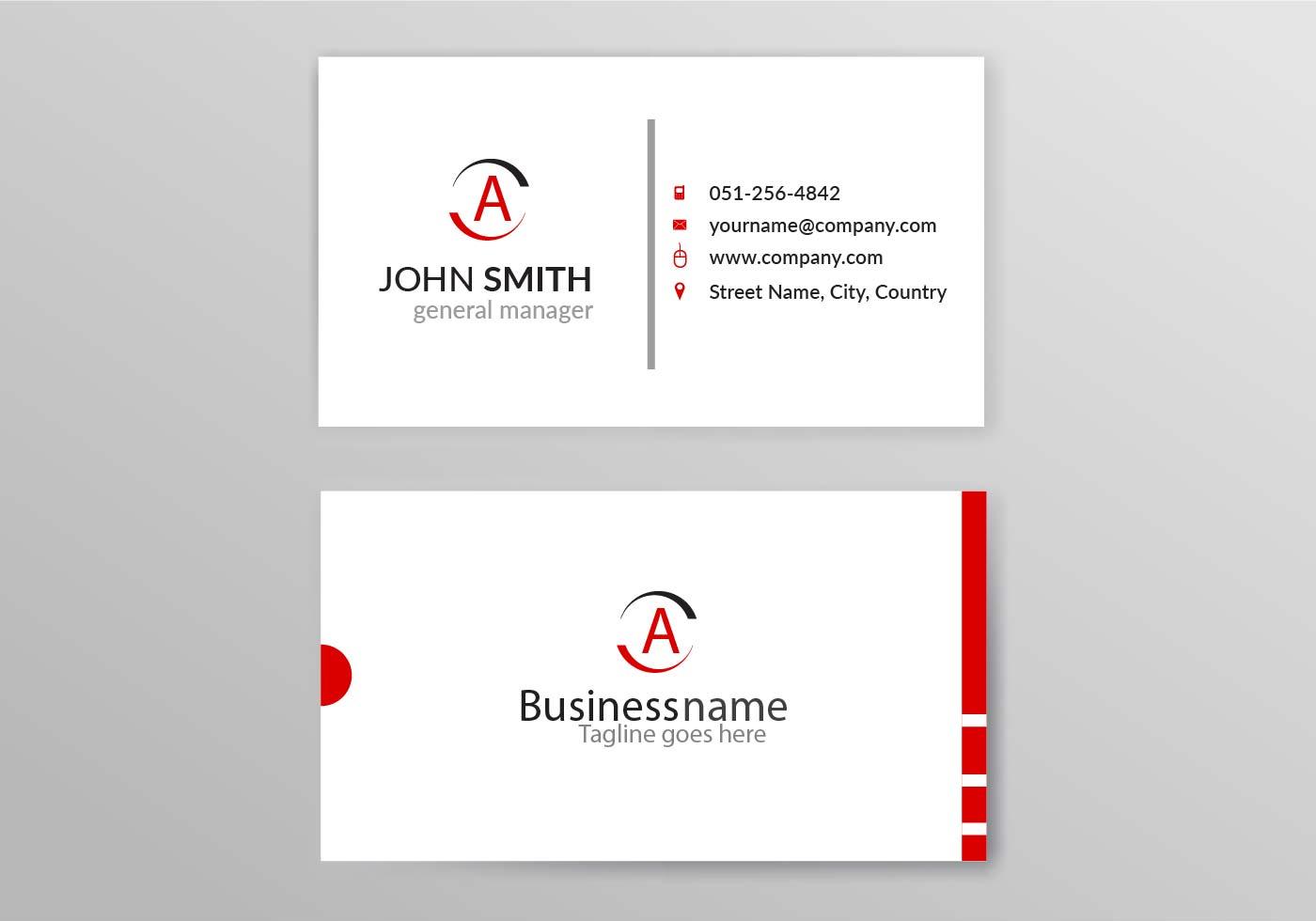 1400x980 Business Card Free Vector Art