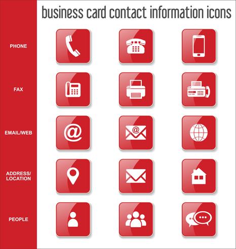 Business Card Contact Information Icons Collection 466x490 Business Card Contact Information Icons Collection