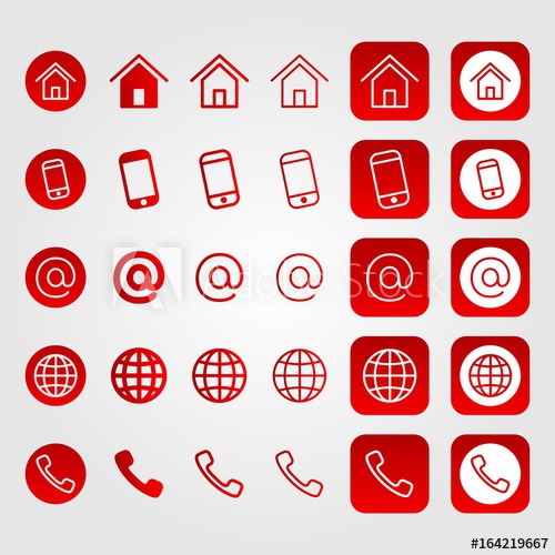 Business Card Icon Set 500x500 Business Card Icon Set