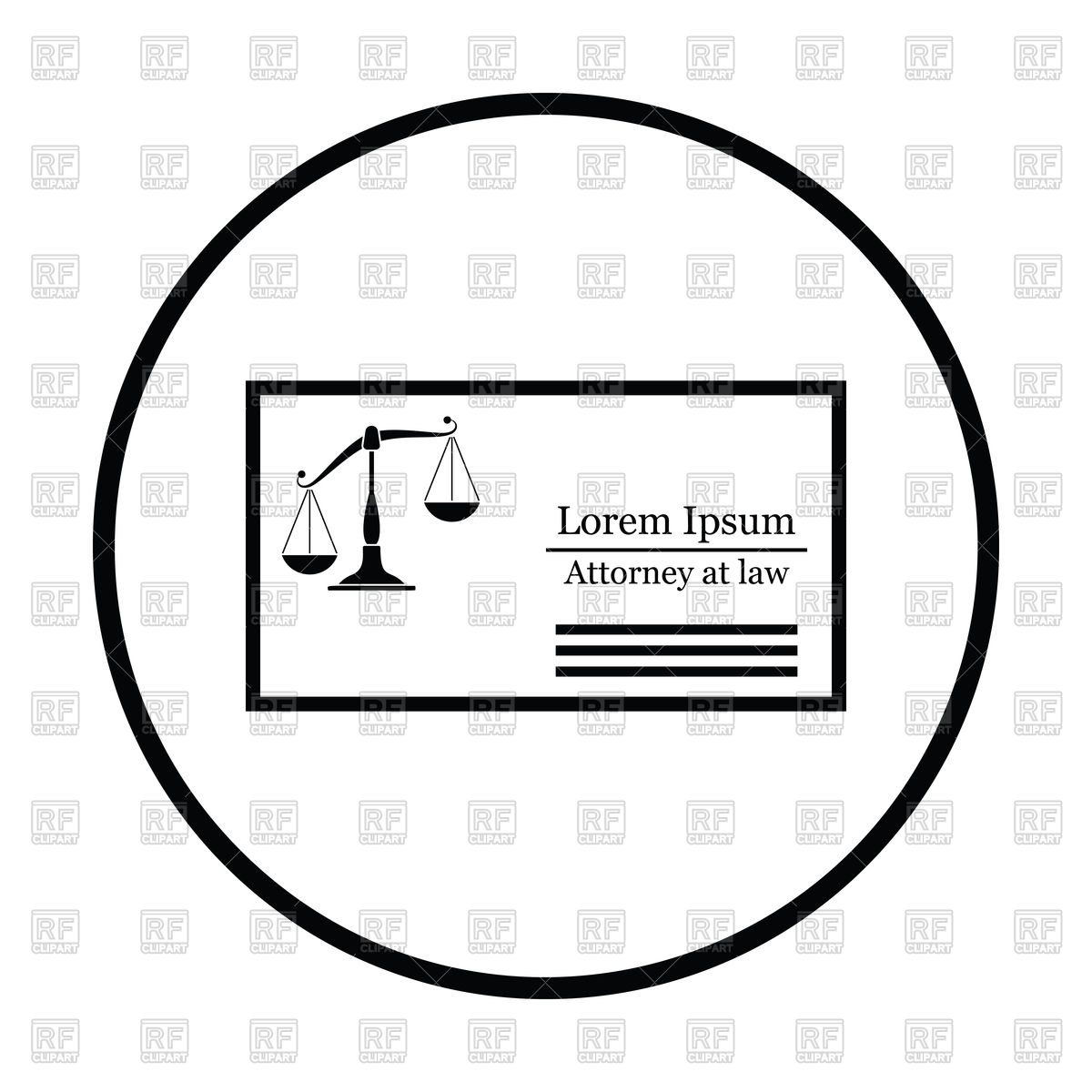 Lawyer Business Card Icon With Scales Vector Image Of Icons 1200x1200 Lawyer Business Card Icon With Scales Vector Image Of Icons