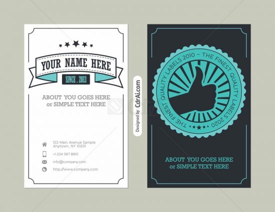 550x425 Business Card Template Vector Free Download Cdr