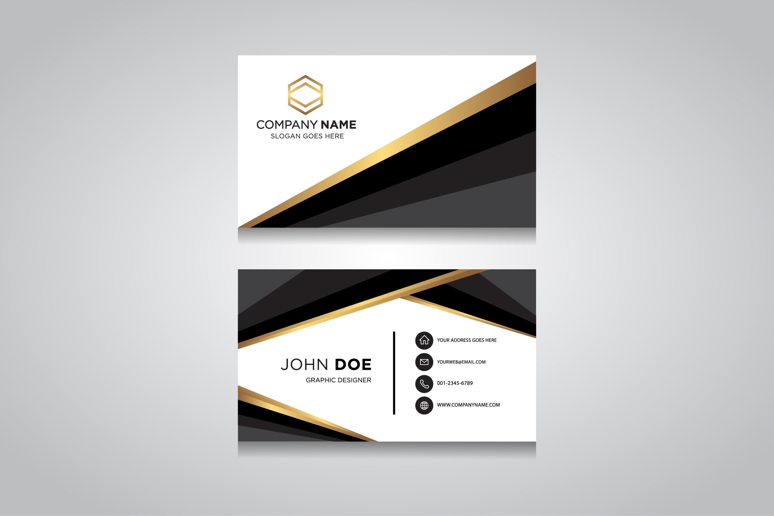 2500x1667 Creative And Clean Vector Business Card Template