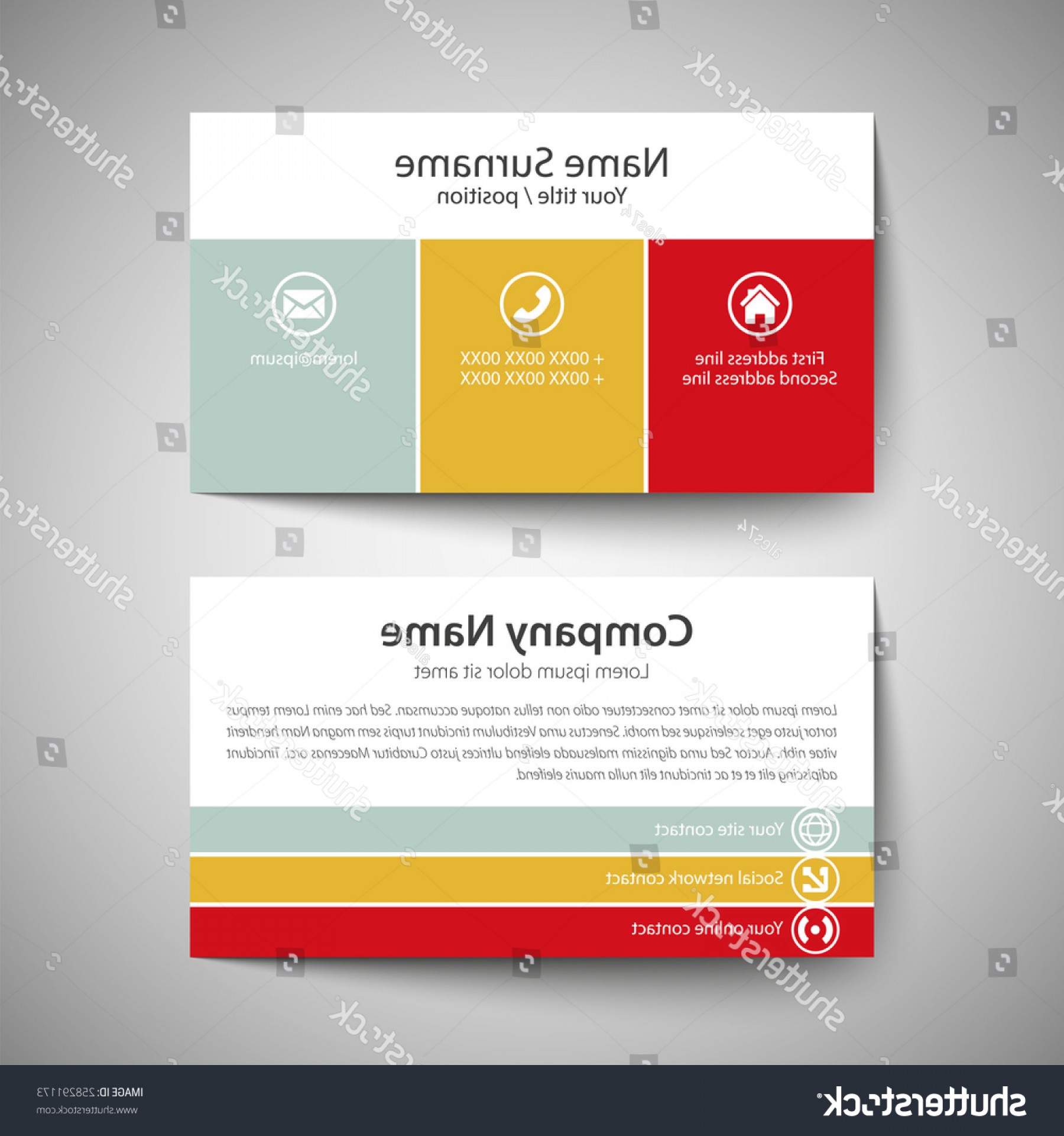 1800x1920 Modern Simple Business Card Template Vector Soidergi