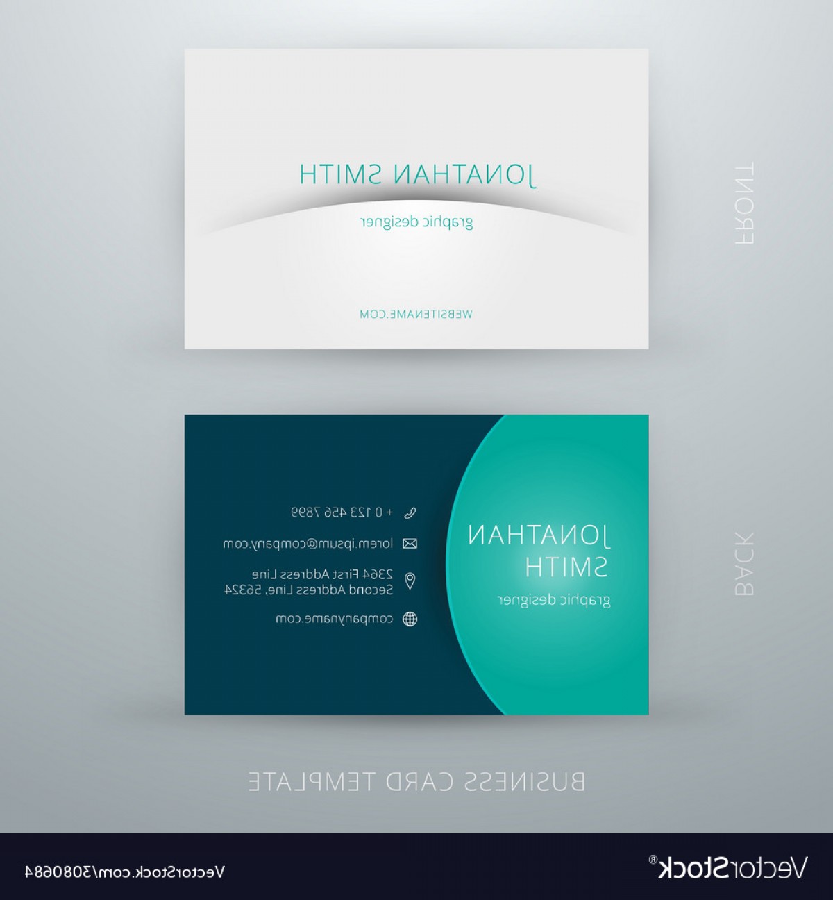 1200x1296 Modern Simple Business Card Template Vector Templates Cqrecords
