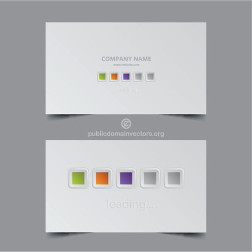 500x500 Free Business Card Template Vector