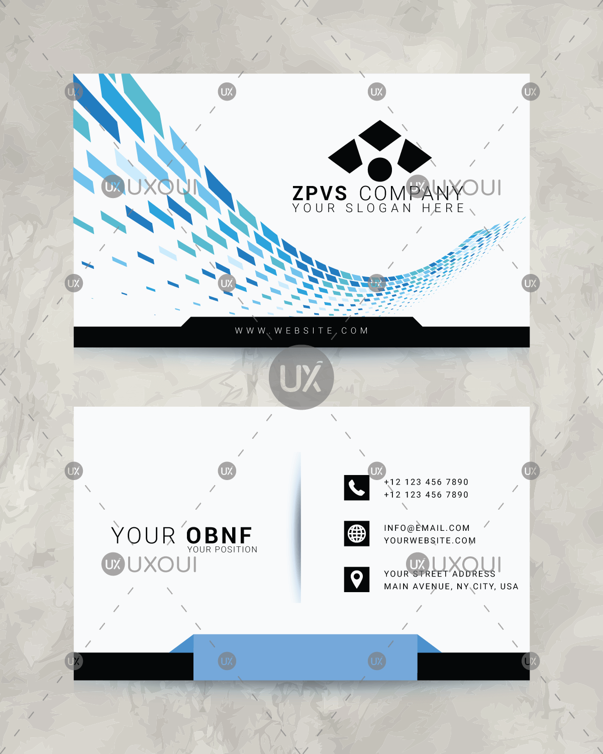 1200x1500 Simple Modern Corporate Business Card Template Vector Design Uxoui