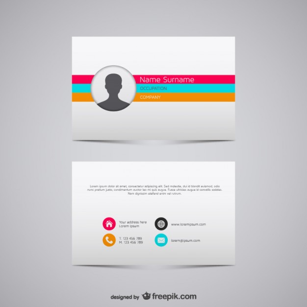 626x626 Business Card Illustration Free Vector