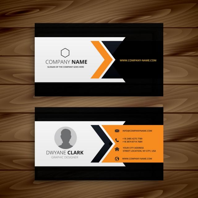 640x640 Dark Corporate Business Card Vector Design Illustration Template