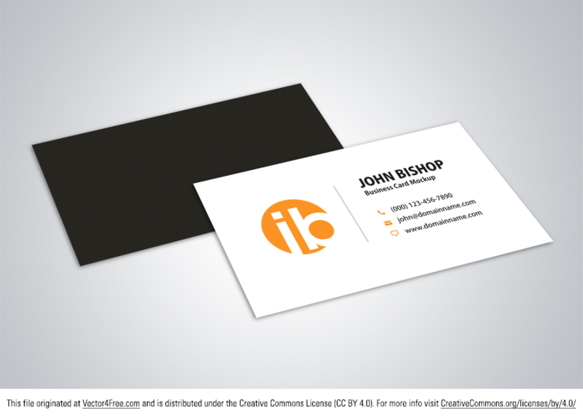 1136x813 Free Business Card Vector Mockup