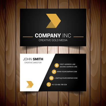 368x368 Gold And Black Business Card Vector Free Vector Download