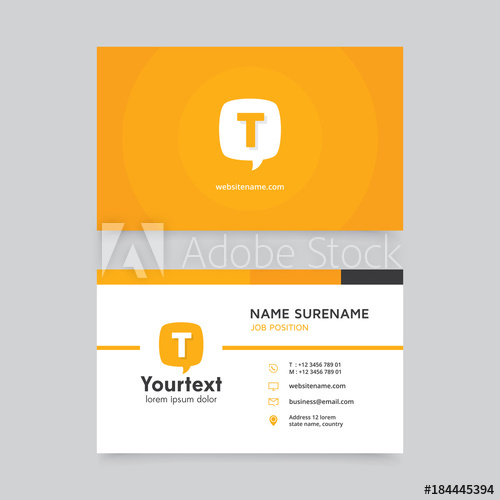 500x500 Vector Modern Creative And Clean Business Card Template, Flat