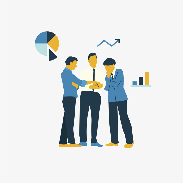 626x626 Illustrated People Brainstorming Business Growth Vector Free