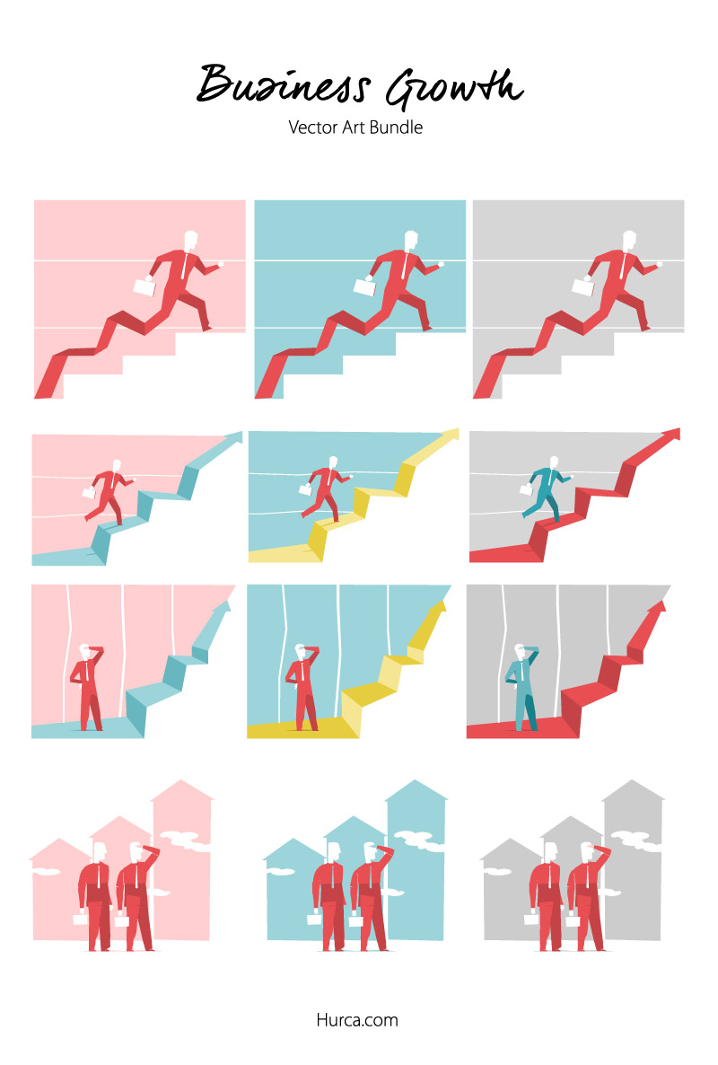 800x1186 Business Growth Vector Bundle