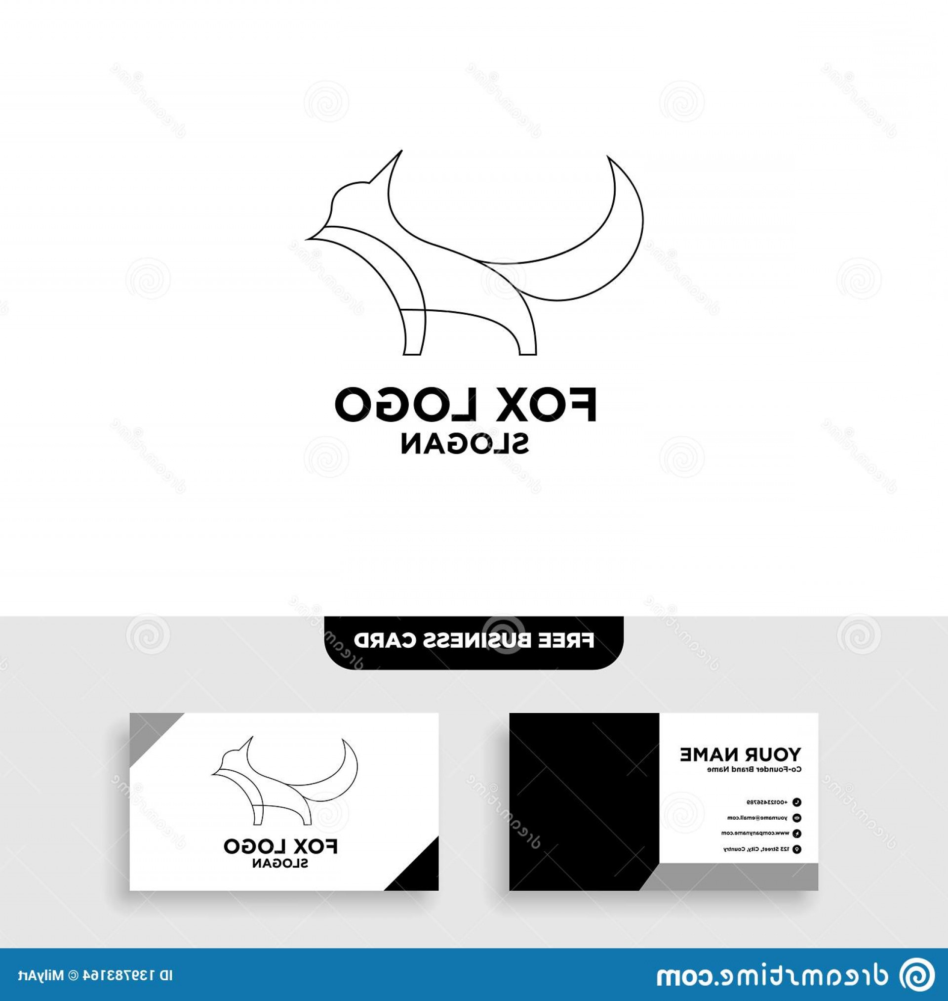 1920x2026 Fox Logo Vector Template Free Business Card Mockup Fox Logo Vector