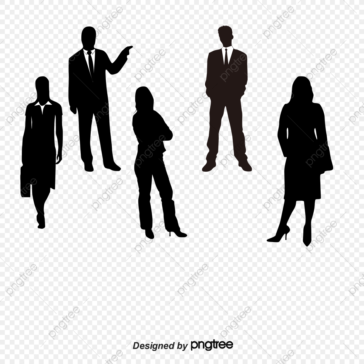 Business People Silhouette Vector at Vectorified.com | Collection of ...