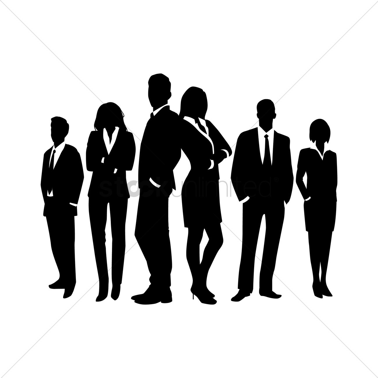 1300x1300 Business People Silhouette Vector Image