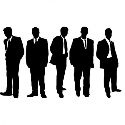 Business People Silhouette Vector at Vectorified.com | Collection of ...