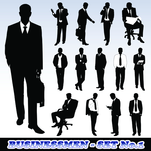 500x500 Silhouettes Of Businesspeople Design Vector Graphics Free Download