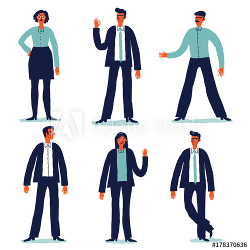 500x500 Business People Vector Set Cartoon Business Characters Vector