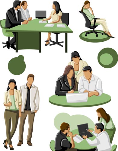 391x500 Cartoon Business People Vectors