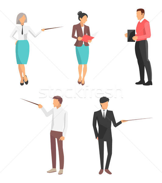 533x600 Set Of Icons Business People Vector Illustration Vector